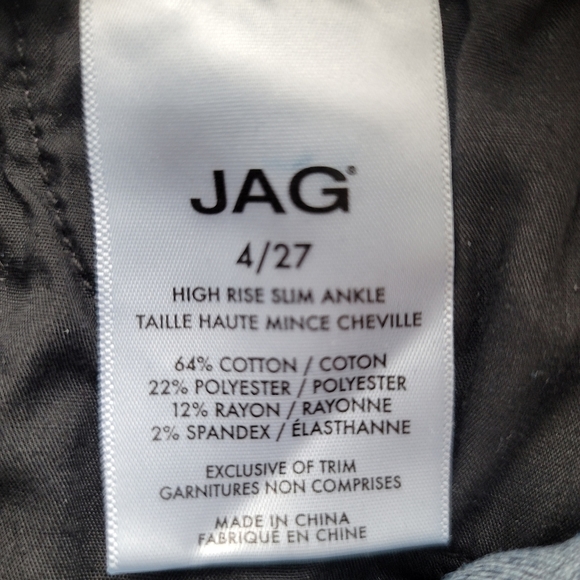 jag High Rise Slim Ankle Pull On Waistband Jeans - Picture 13 of 16